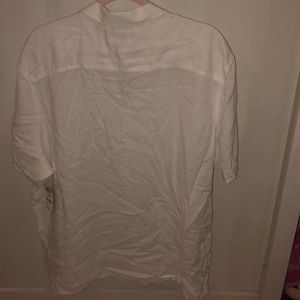 White button-down linen large